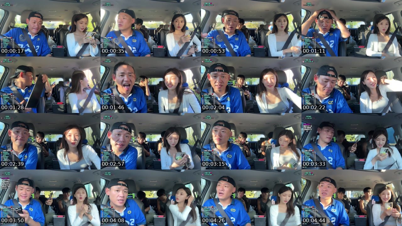 Contact-sheet preview of 다예라♥'s SOOP Live recording