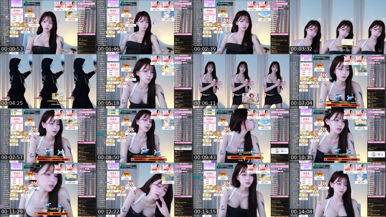 Contact-sheet preview of 문찌♥'s SOOP Live recording