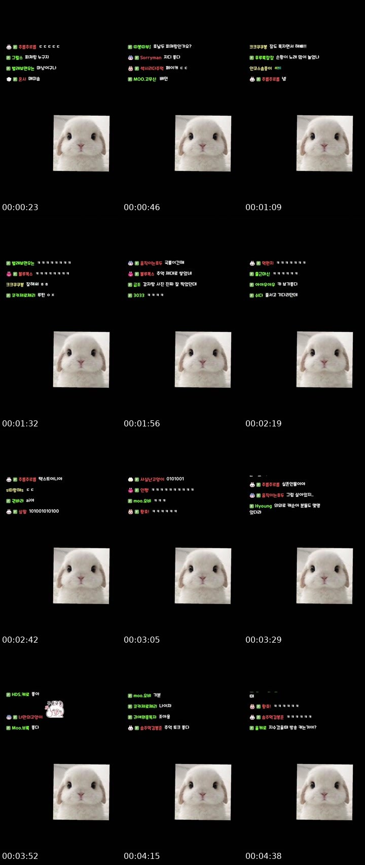Contact-sheet preview of 솜주먹's SOOP Live recording