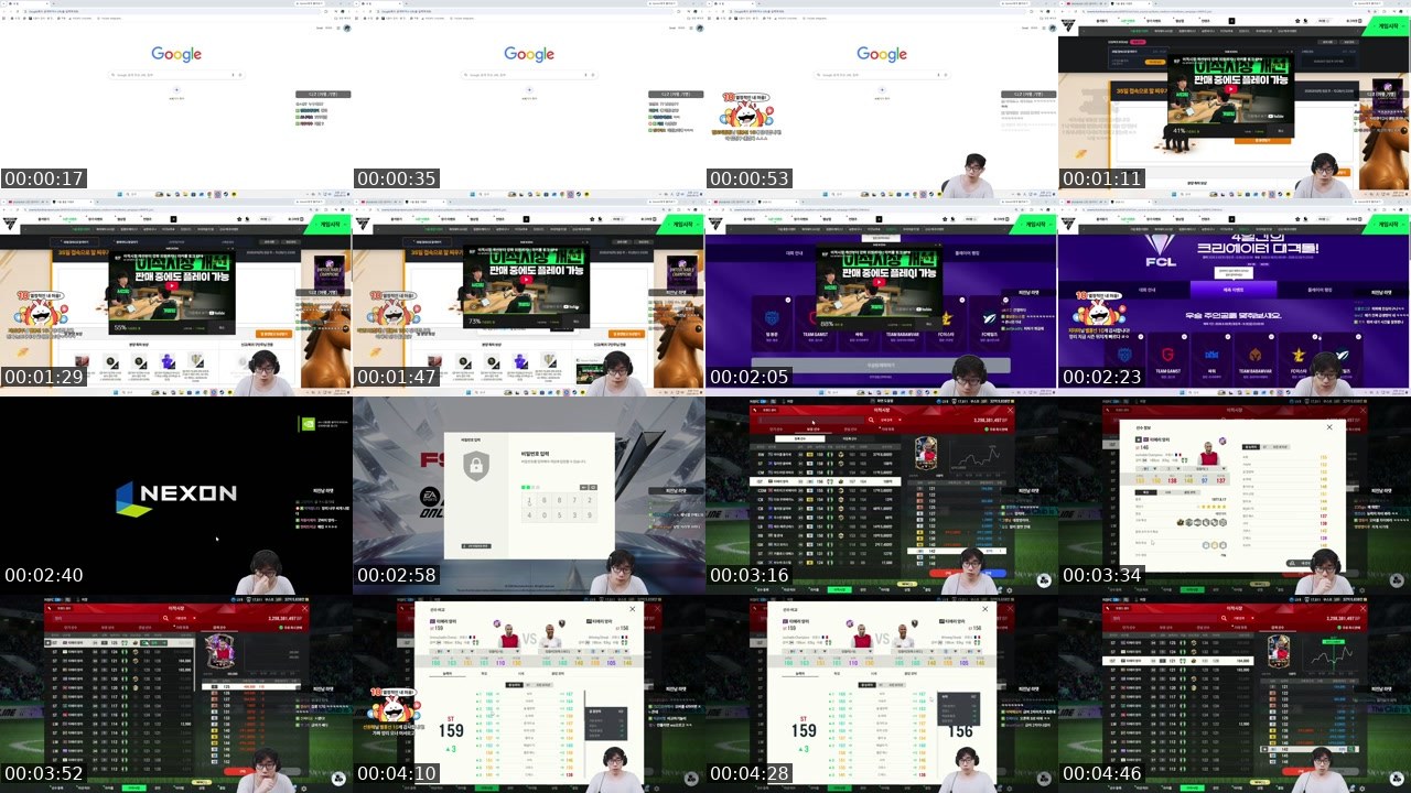 Contact-sheet preview of 저라뎃's SOOP Live recording