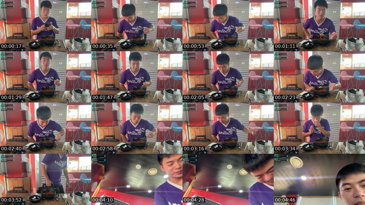 Contact-sheet preview of 유왕's SOOP Live recording