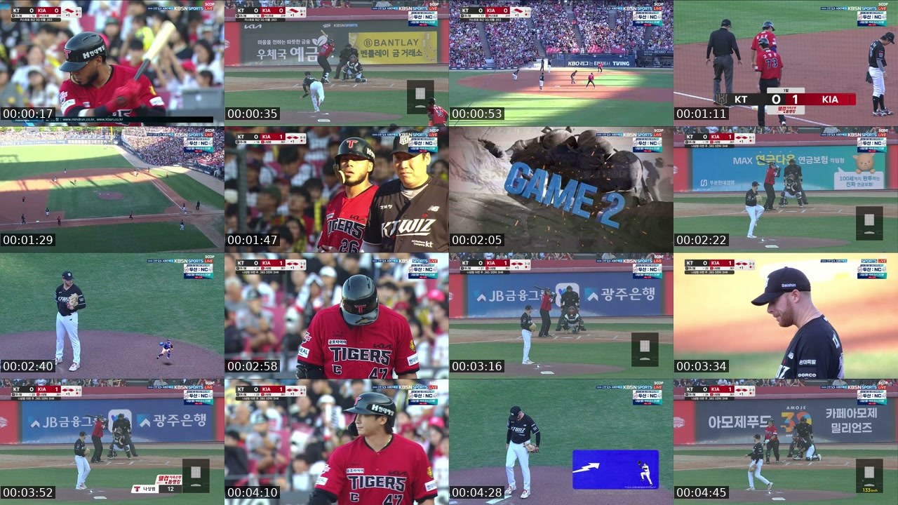 Contact-sheet preview of KBO_Global5's SOOP Live recording