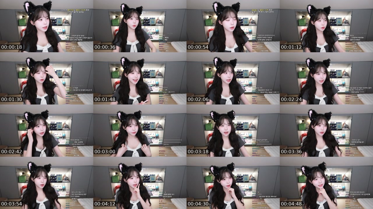 Contact-sheet preview of 우정잉's SOOP Live recording