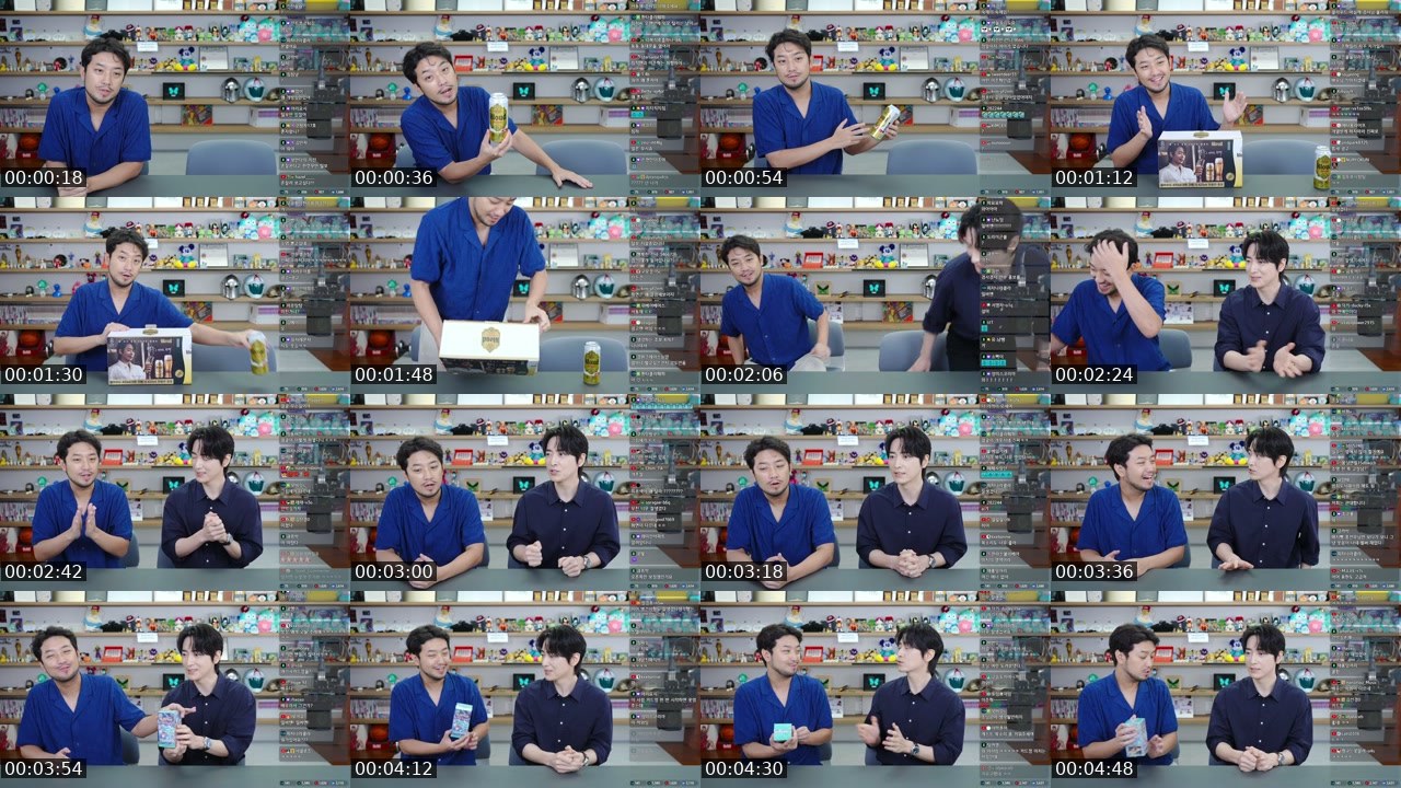 Contact-sheet preview of ♨침착맨's SOOP Live recording