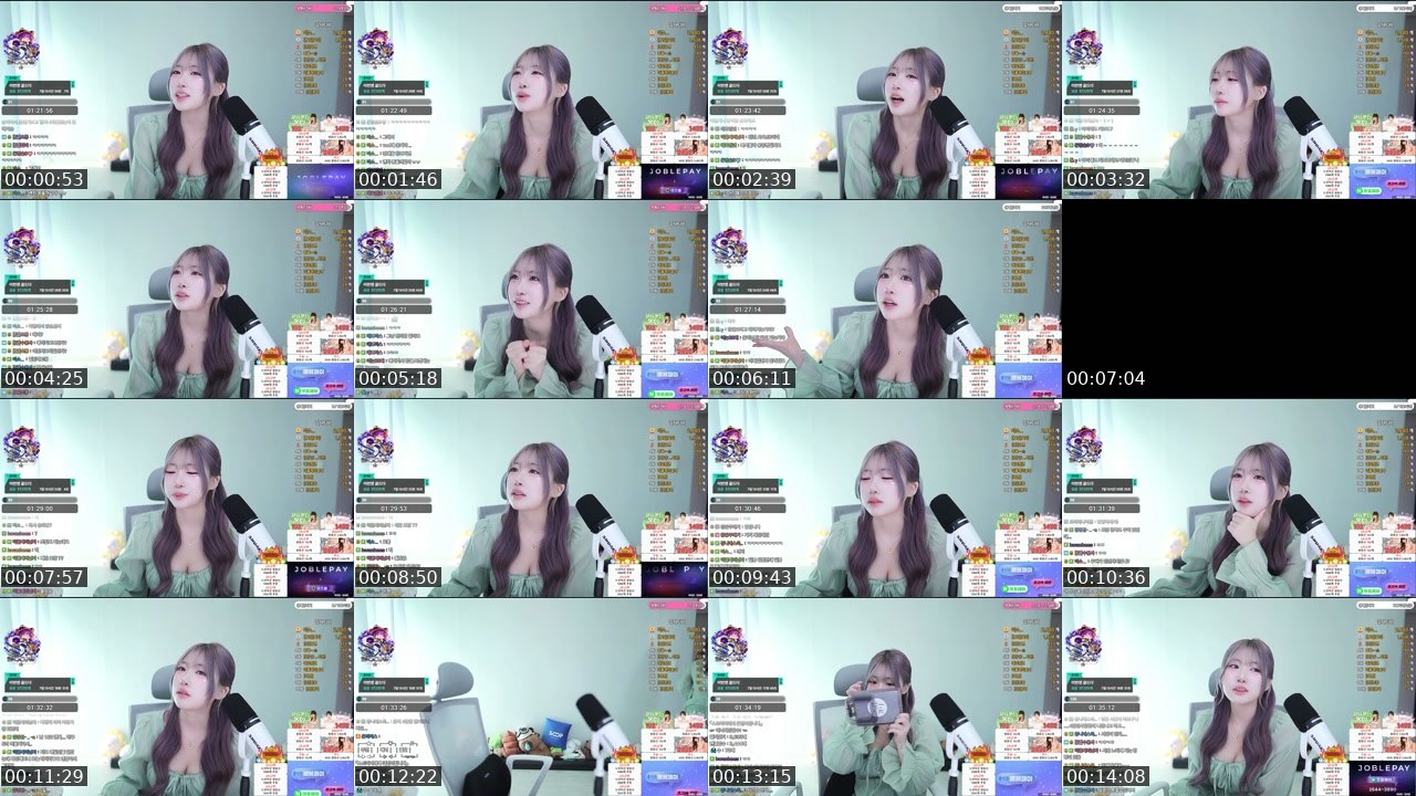 Contact-sheet preview of 조이온's SOOP Live recording