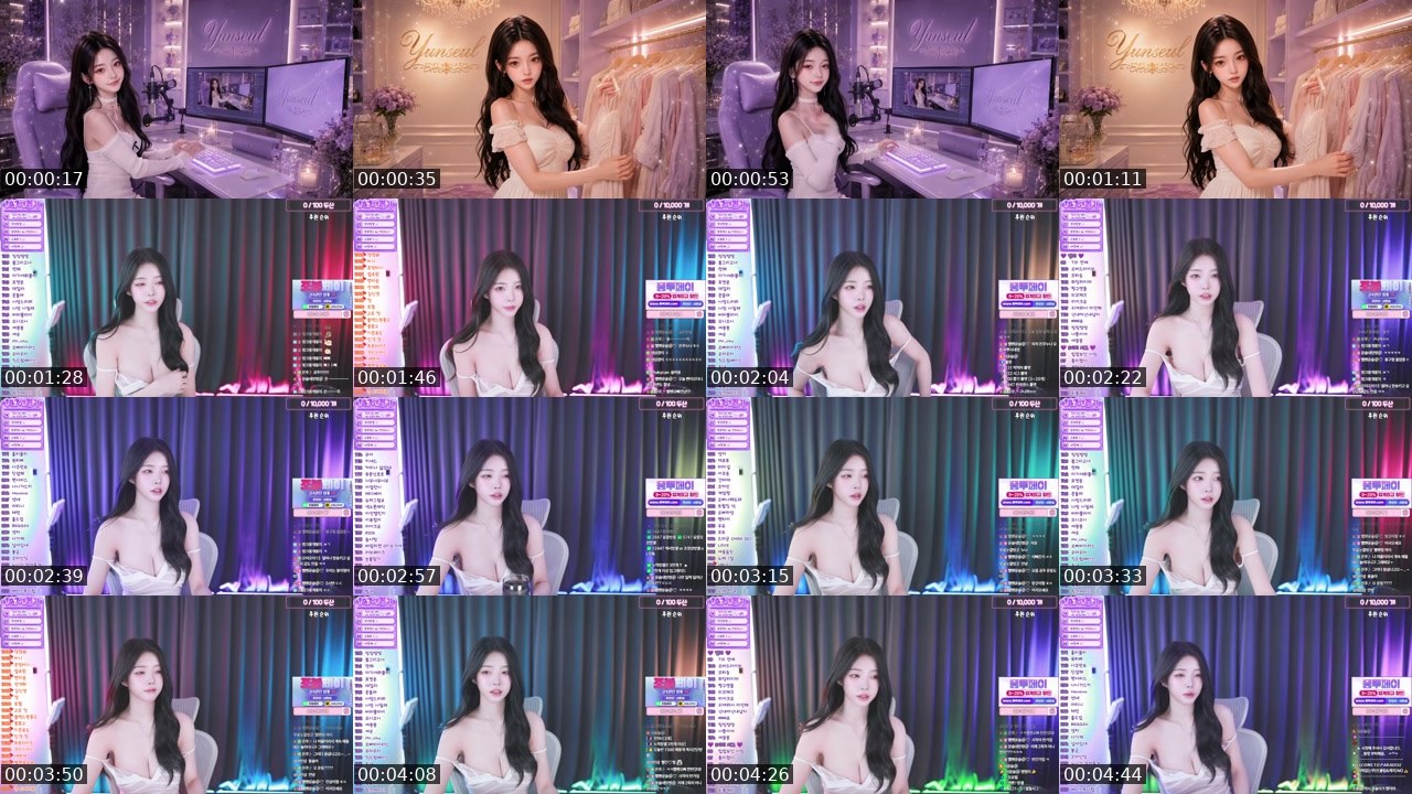 Contact-sheet preview of 서윤슬@'s SOOP Live recording