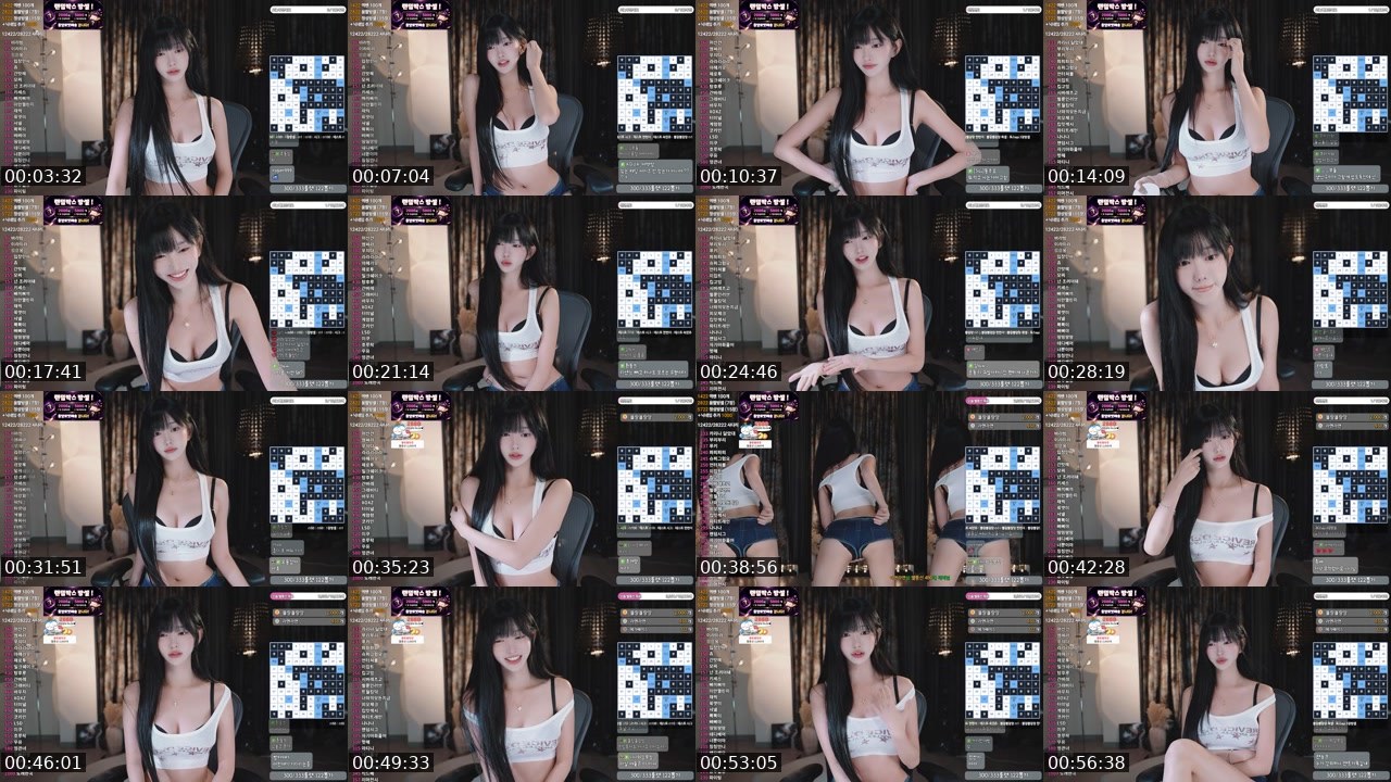 Contact-sheet preview of 하니니's SOOP Live recording