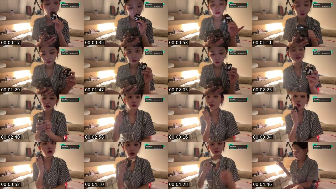 Contact-sheet preview of 류하♡'s SOOP Live recording