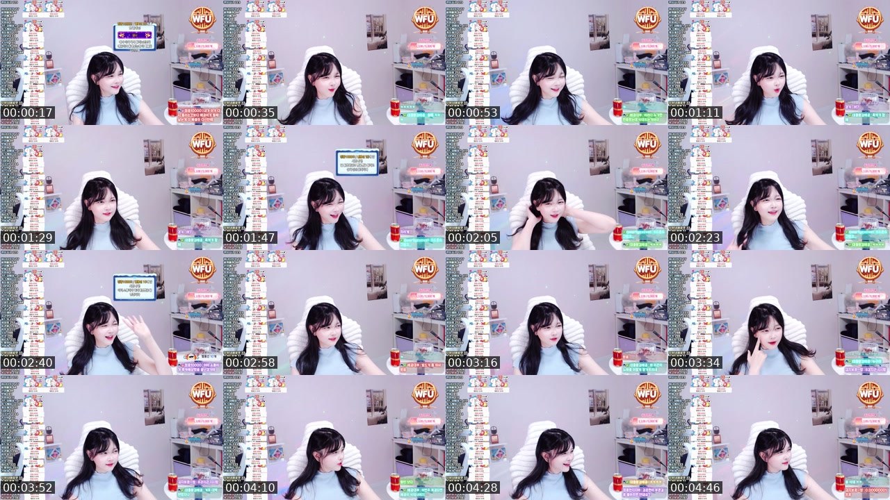 Contact-sheet preview of 애공♥'s SOOP Live recording