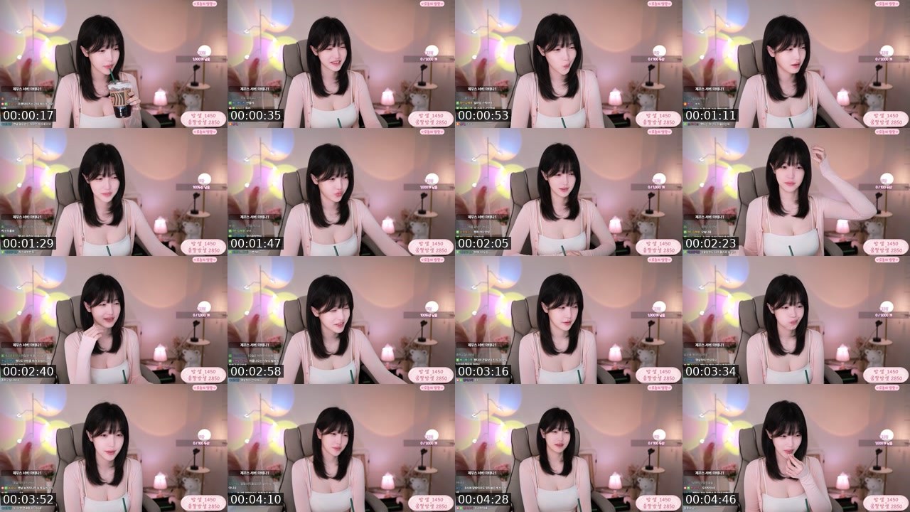 Contact-sheet preview of 짱다.'s SOOP Live recording