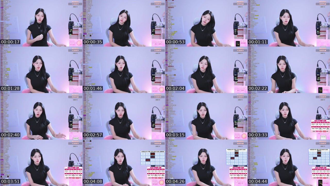 Contact-sheet preview of 앙체리♥'s SOOP Live recording