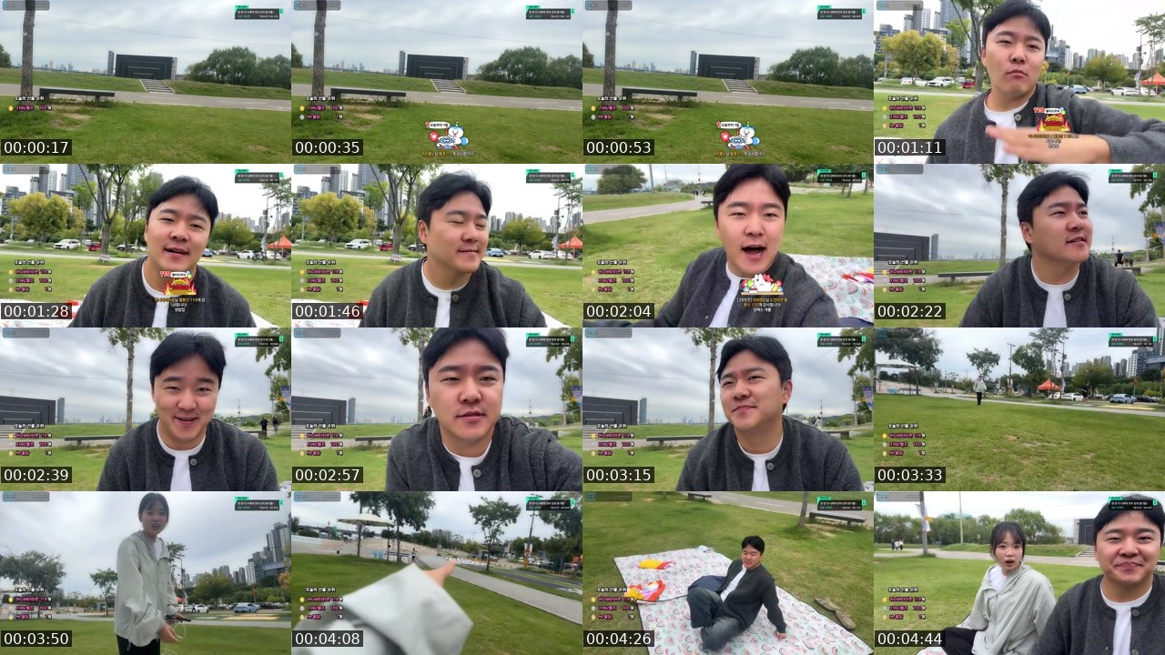 Contact-sheet preview of 최깨비's SOOP Live recording