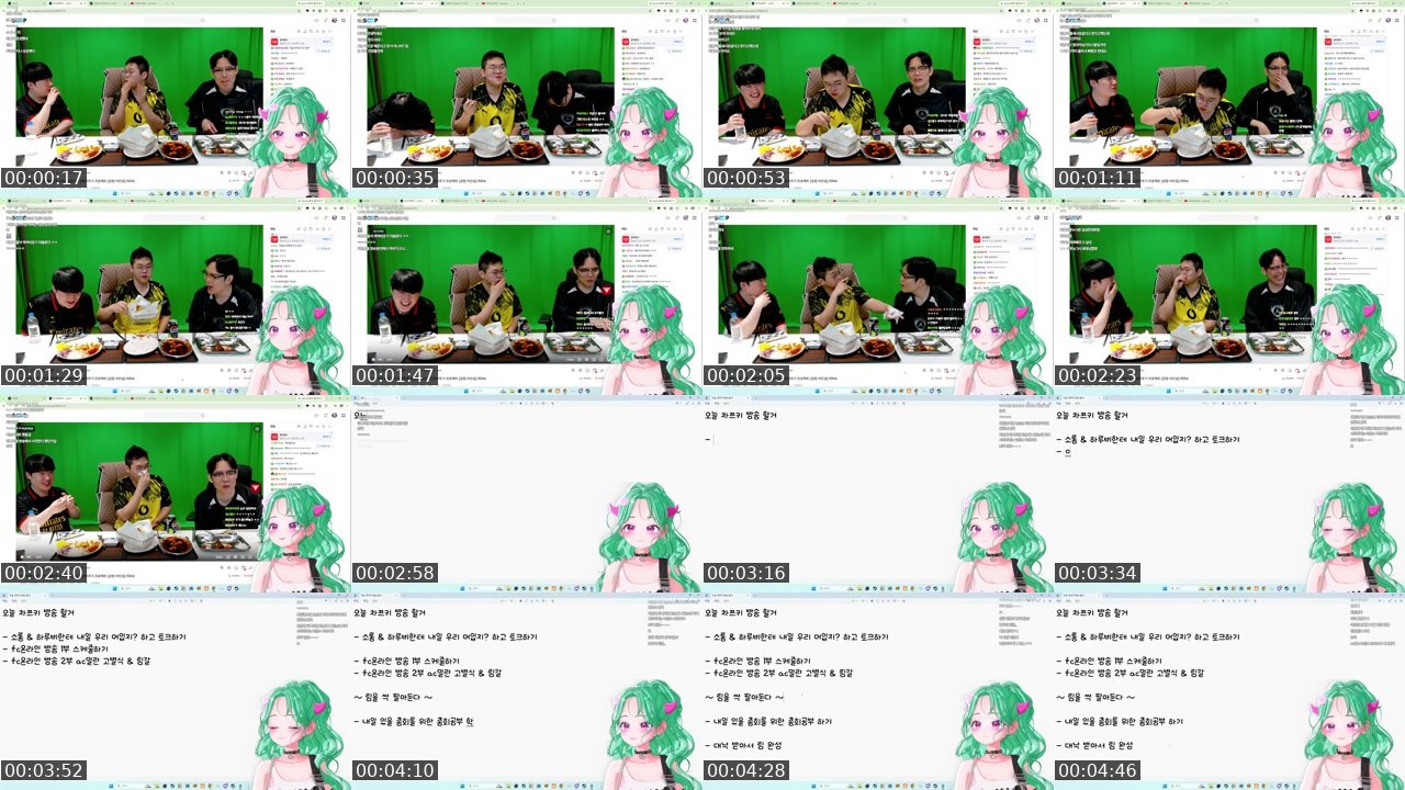 Contact-sheet preview of 차쯔키's SOOP Live recording