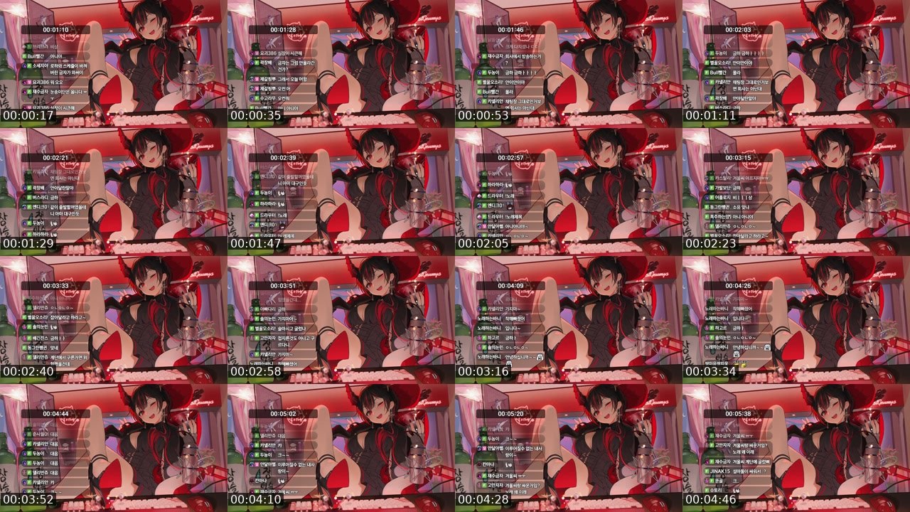 Contact-sheet preview of 제갈금자's SOOP Live recording