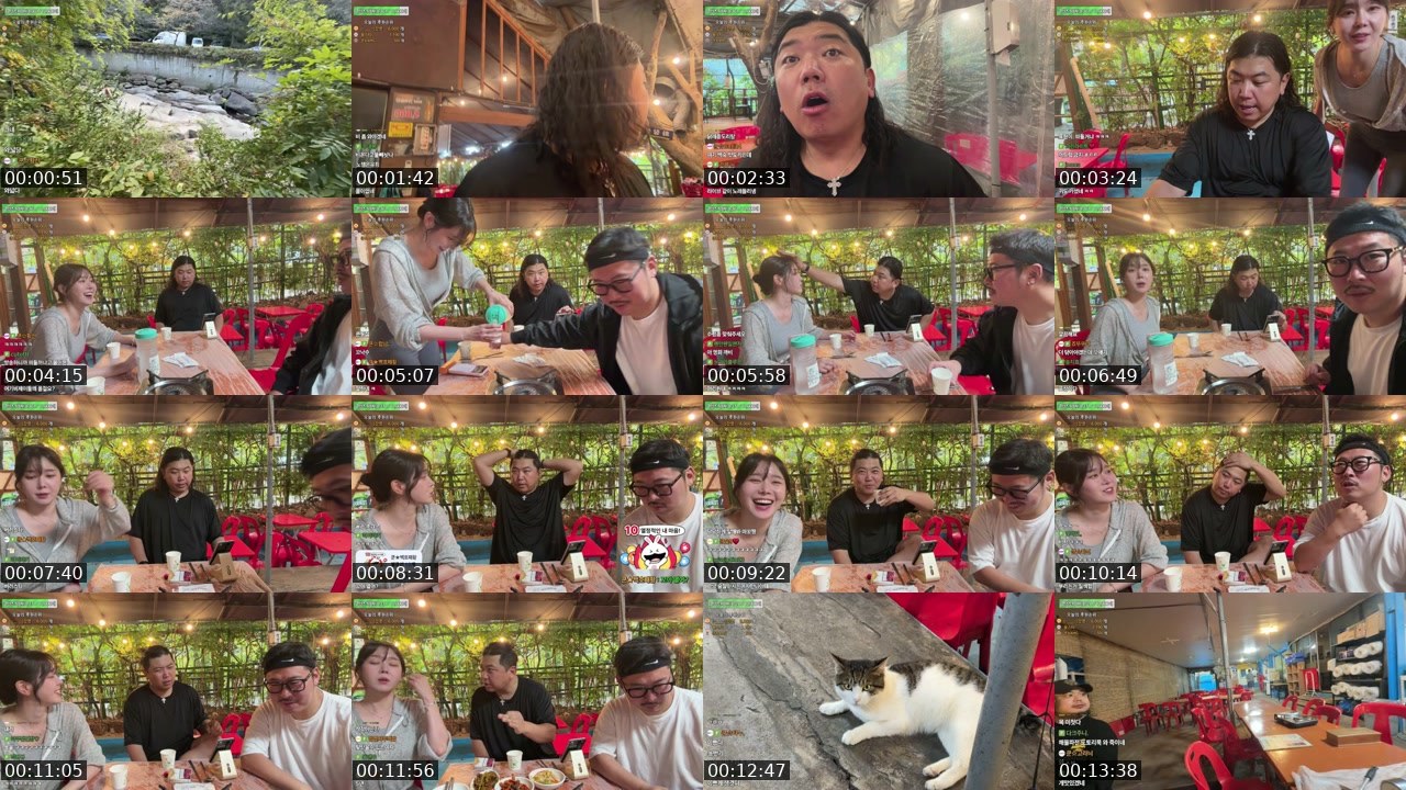 Contact-sheet preview of 최군형's SOOP Live recording