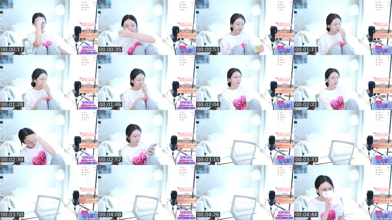 Contact-sheet preview of 니코♡'s SOOP Live recording