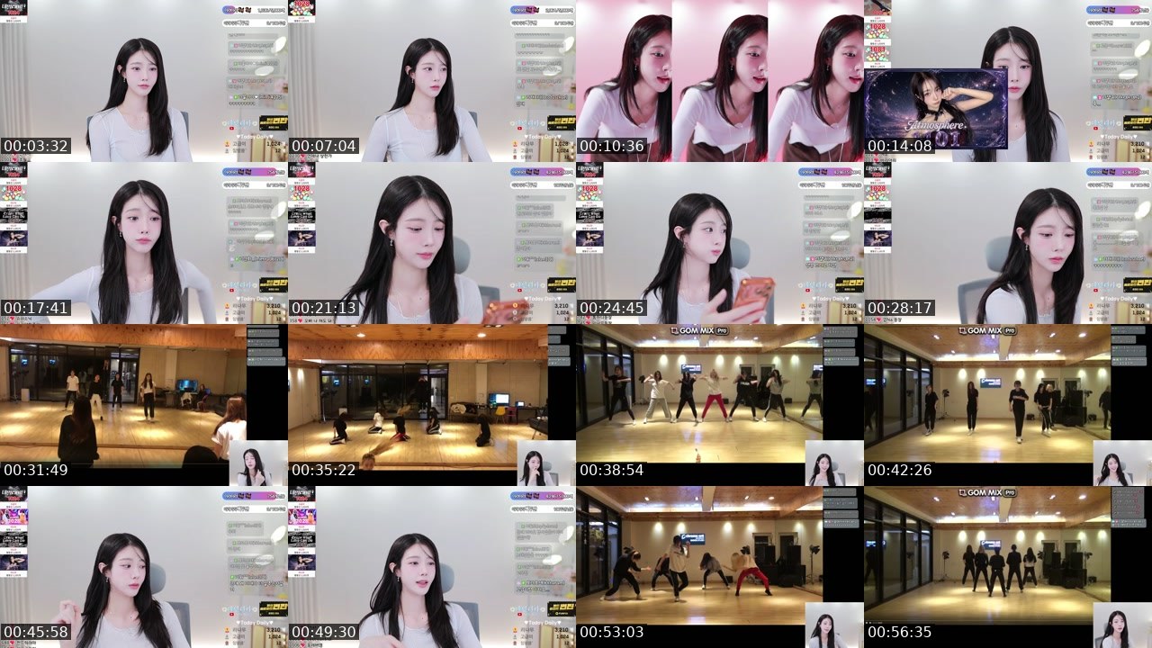 Contact-sheet preview of Ria_리아's SOOP Live recording