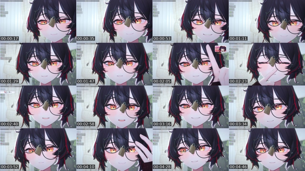Contact-sheet preview of im미오's SOOP Live recording