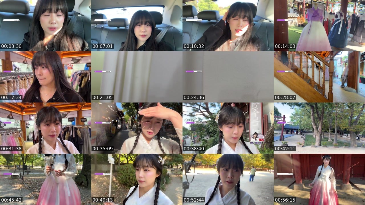 Contact-sheet preview of 뷰러's SOOP Live recording