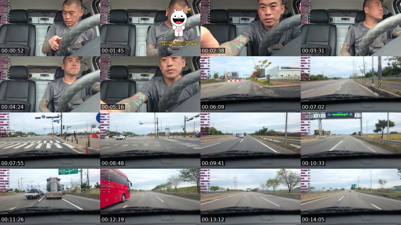 Contact-sheet preview of BJ욱이's SOOP Live recording
