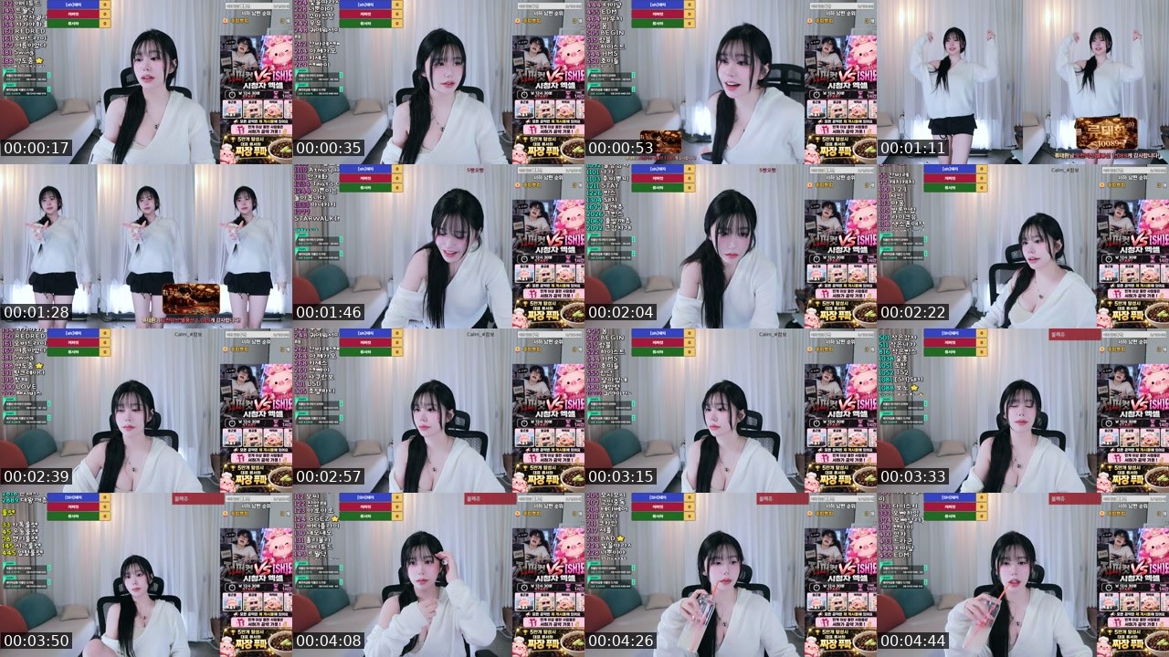 Contact-sheet preview of 류서하♥'s SOOP Live recording