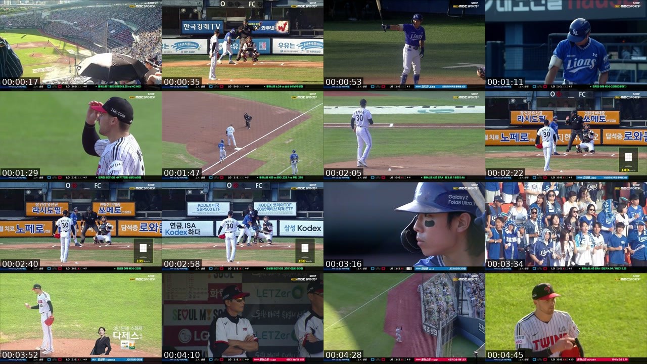 Contact-sheet preview of KBO_Global1's SOOP Live recording
