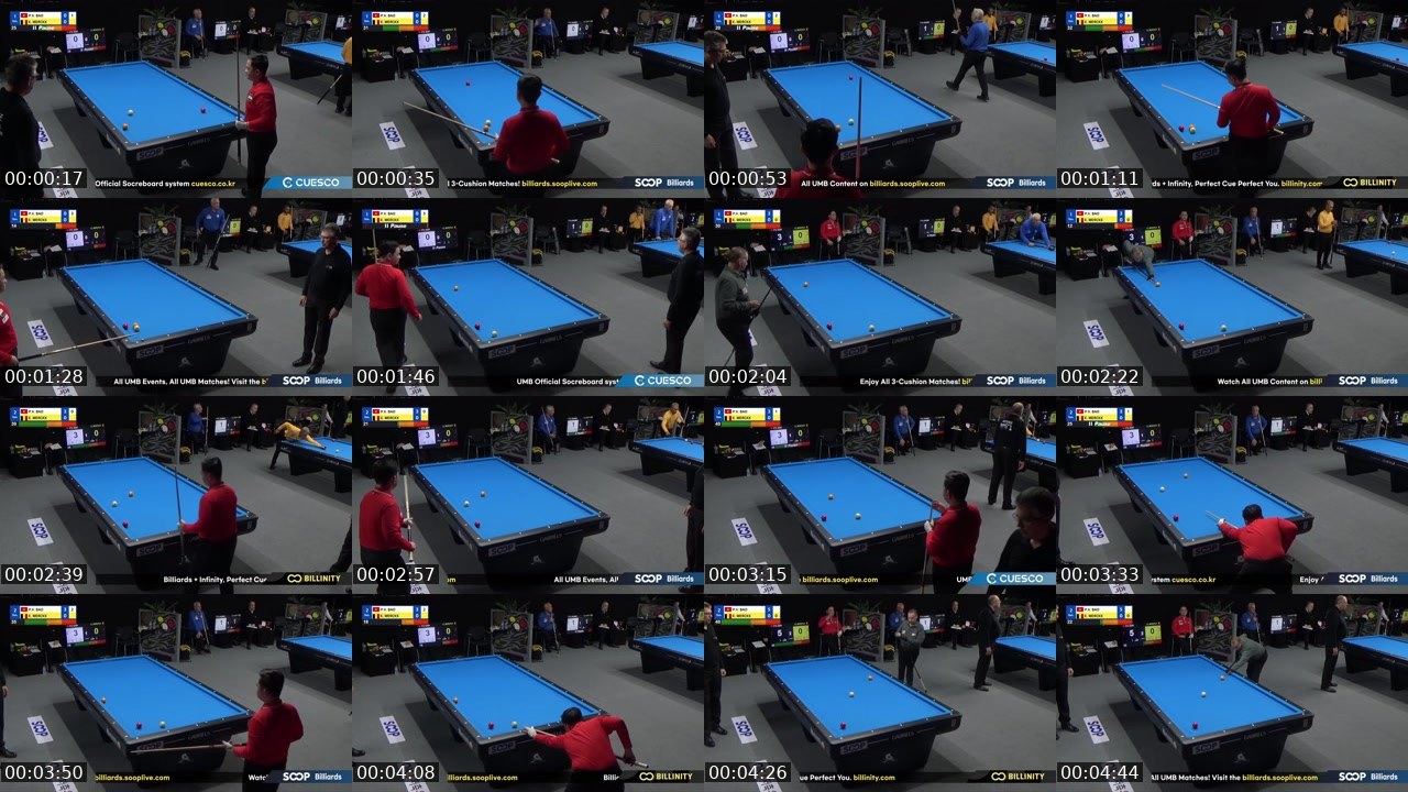 Contact-sheet preview of billiards2's SOOP Live recording