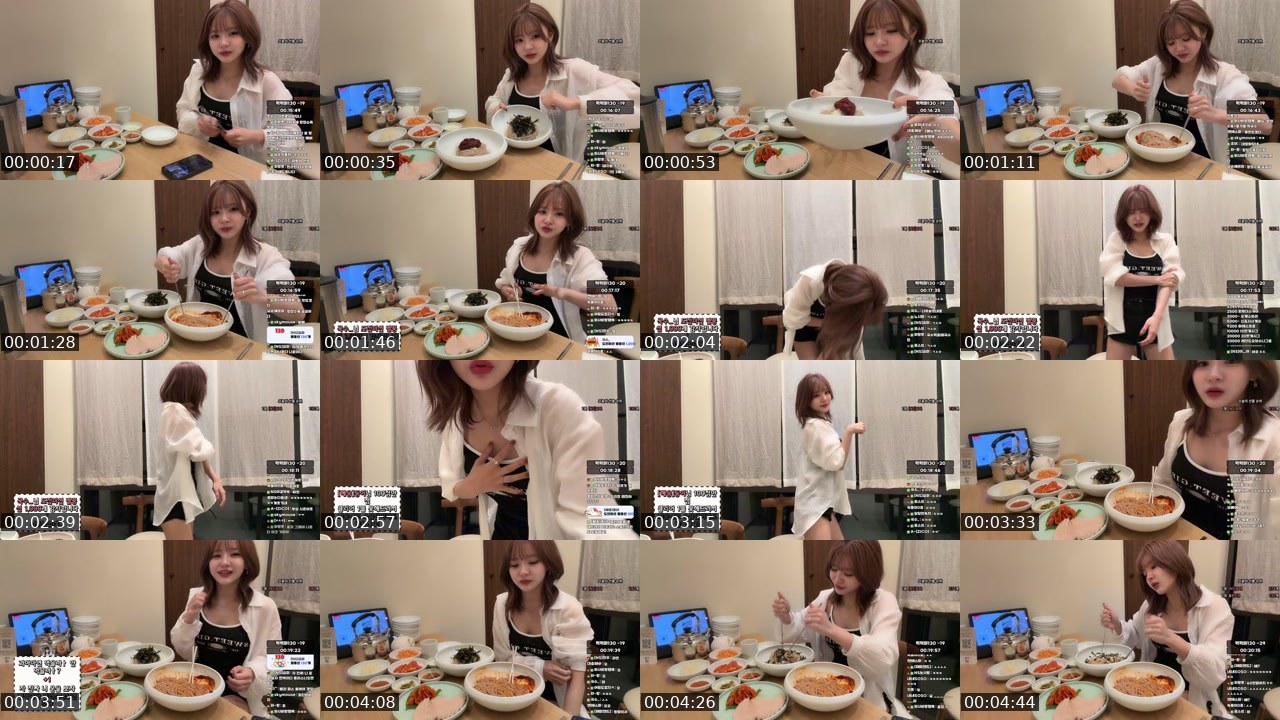 Contact-sheet preview of 하랑e♥'s SOOP Live recording