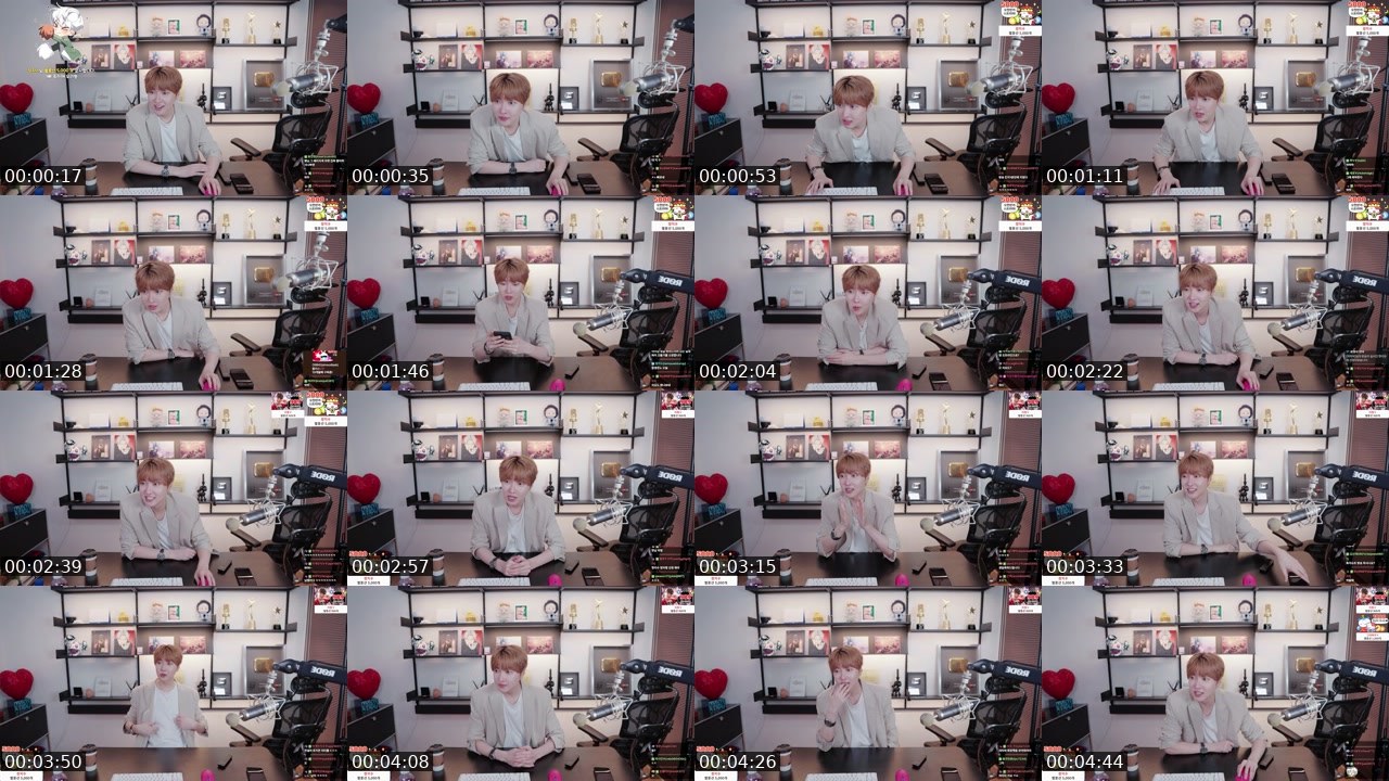 Contact-sheet preview of 악어∀'s SOOP Live recording