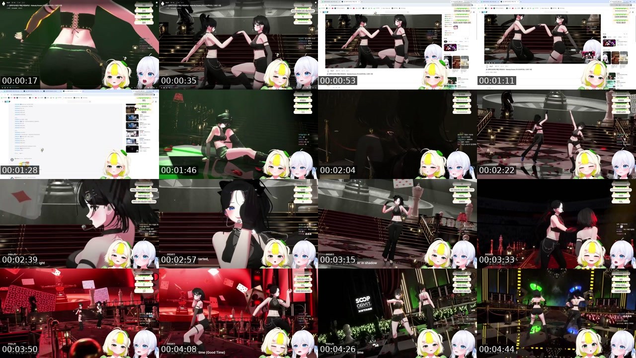 Contact-sheet preview of 하디아_'s SOOP Live recording