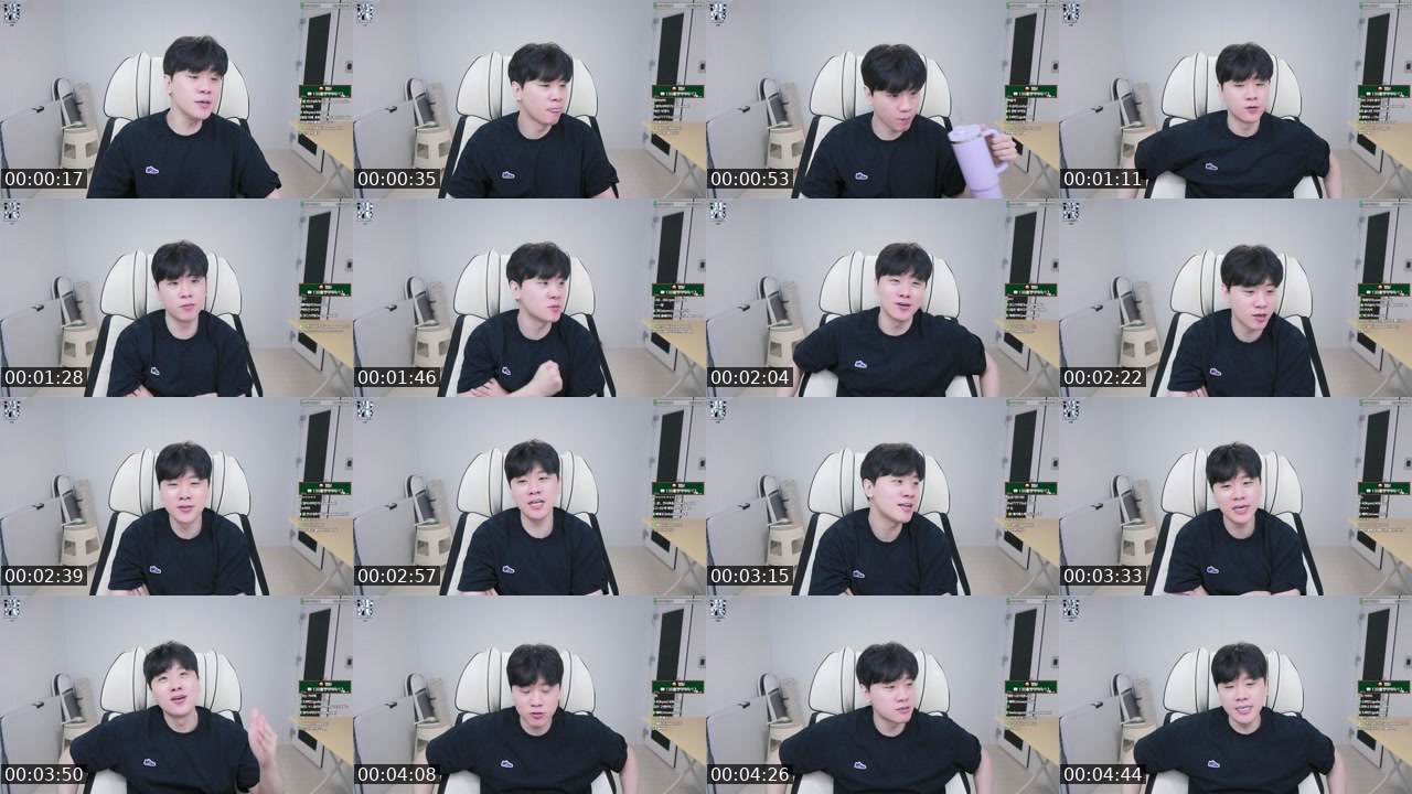 Contact-sheet preview of 김학수's SOOP Live recording