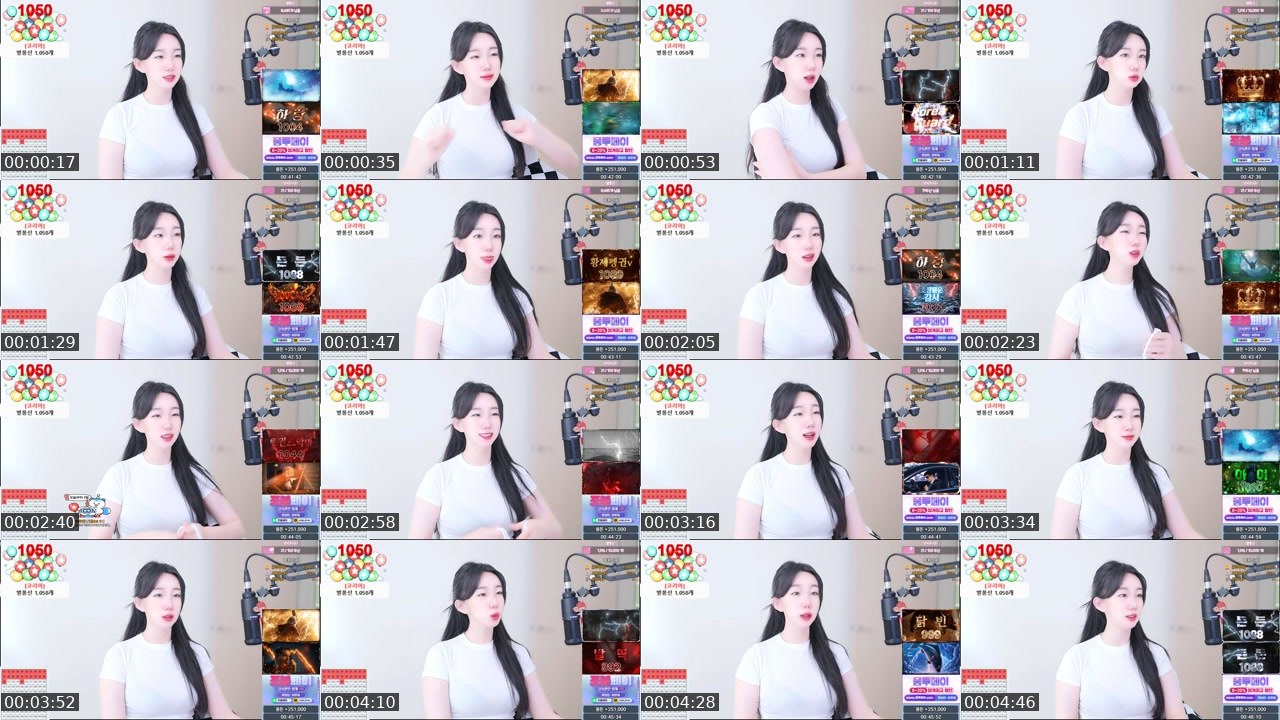 Contact-sheet preview of 이주이♥'s SOOP Live recording