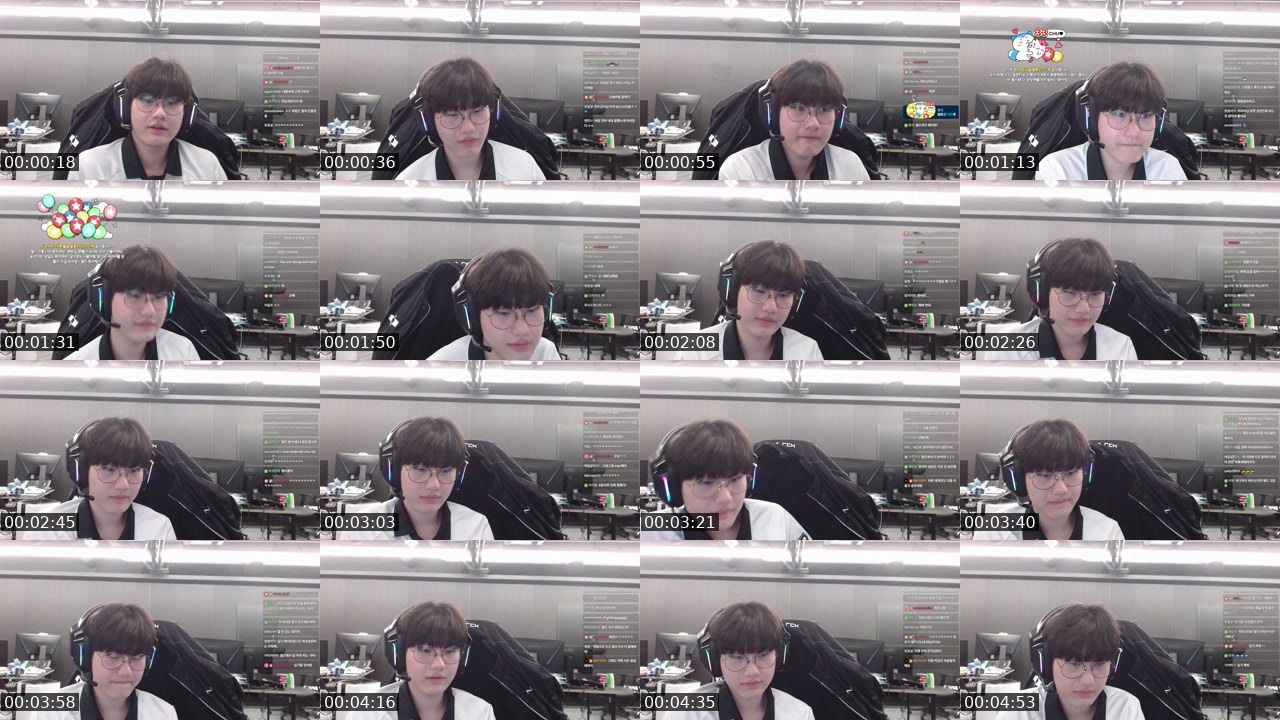 Contact-sheet preview of DK커리어's SOOP Live recording