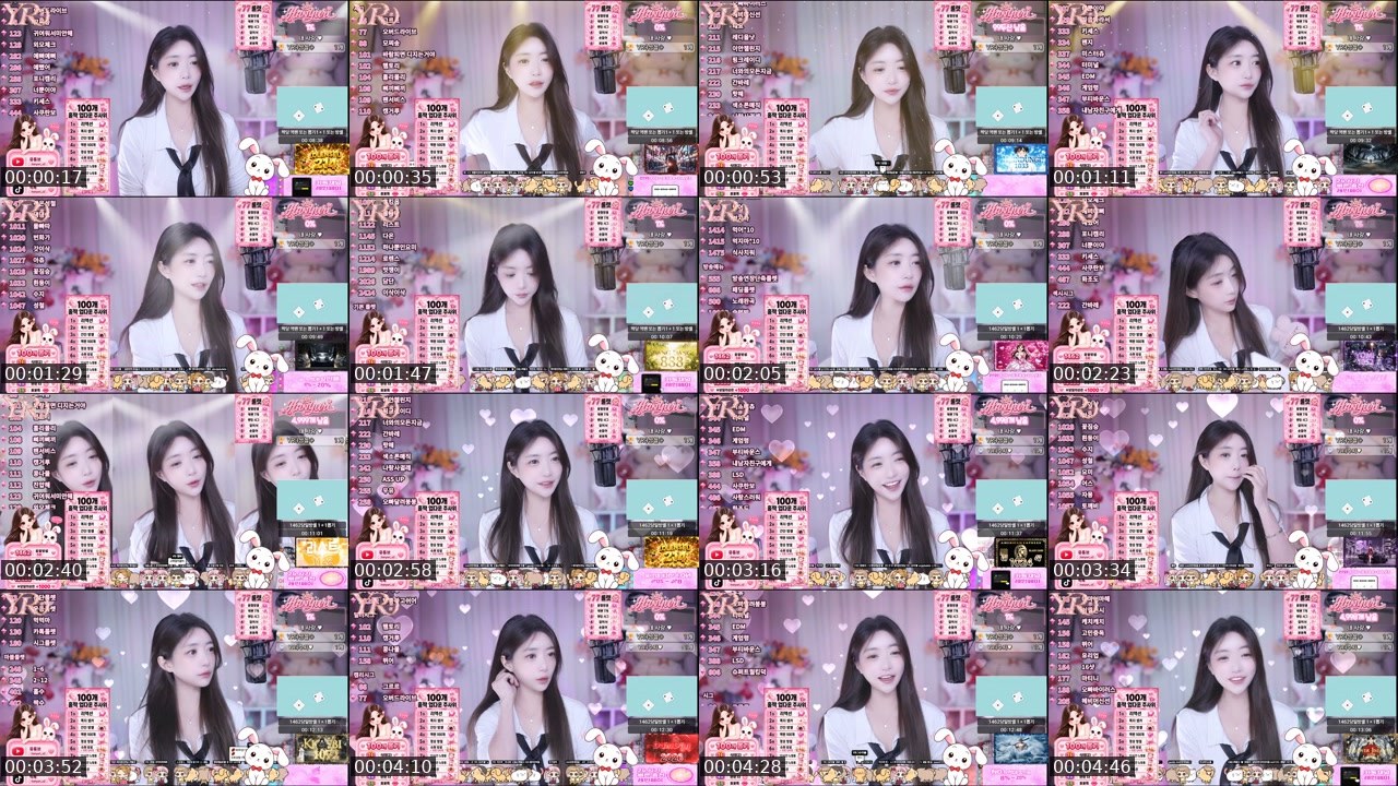 Contact-sheet preview of 한유리:)♥'s SOOP Live recording