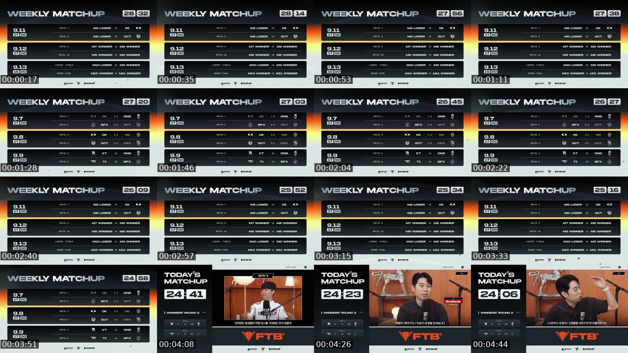 Contact-sheet preview of FCO공식's SOOP Live recording