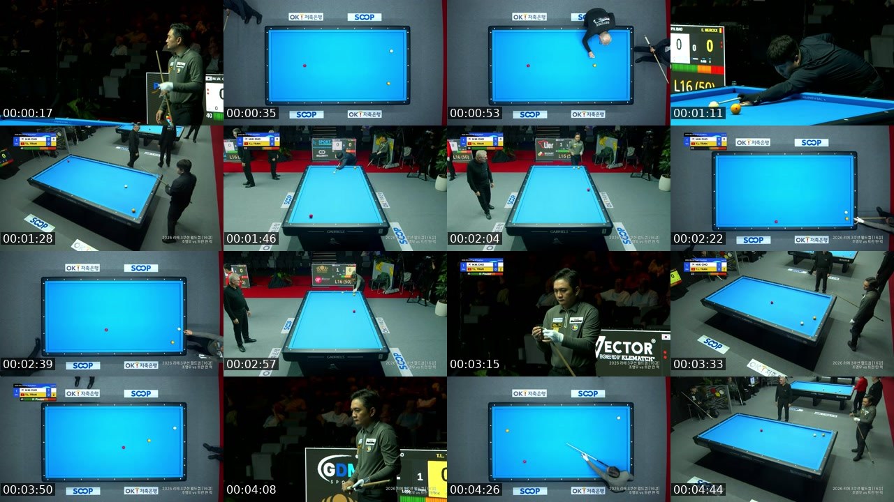 Contact-sheet preview of billiards1's SOOP Live recording