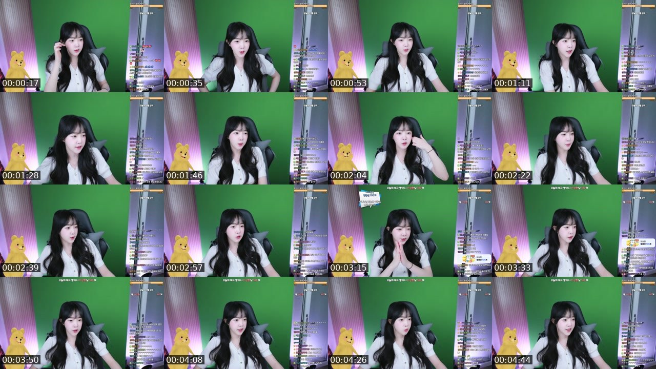 Contact-sheet preview of 임아니's SOOP Live recording