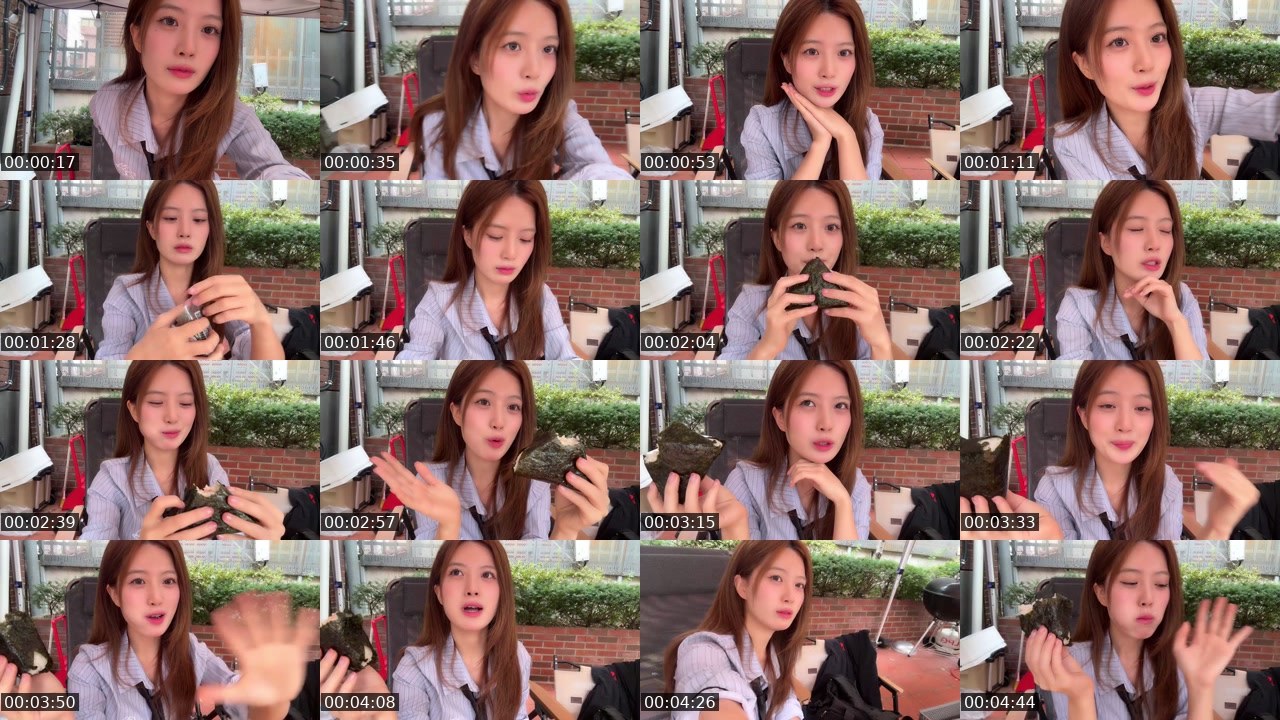 Contact-sheet preview of 쩡아's SOOP Live recording