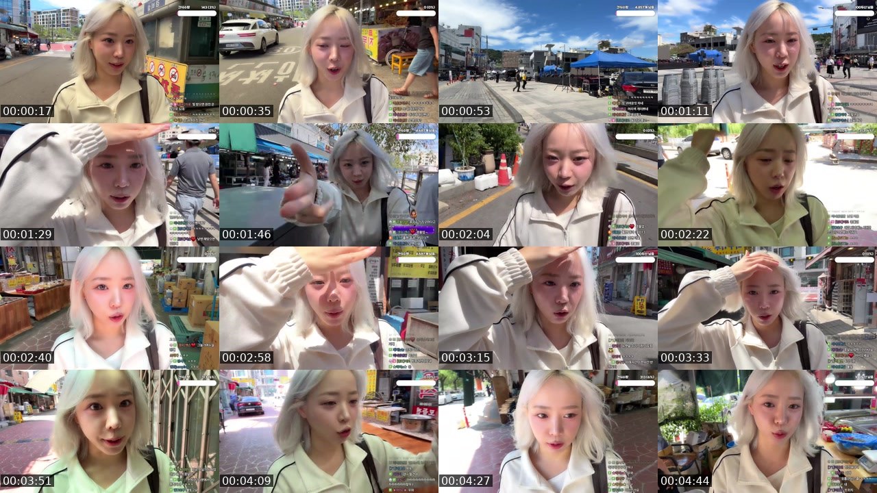 Contact-sheet preview of 서쫑알's SOOP Live recording