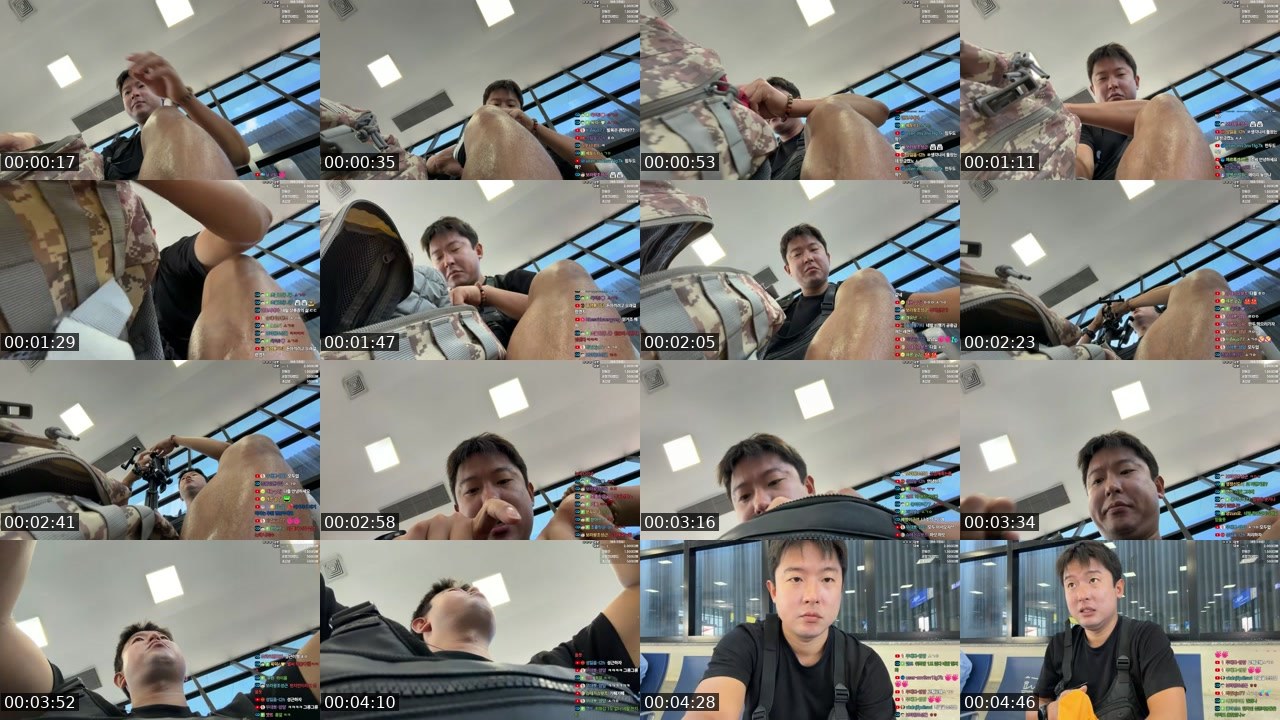 Contact-sheet preview of [애견]조성근's SOOP Live recording