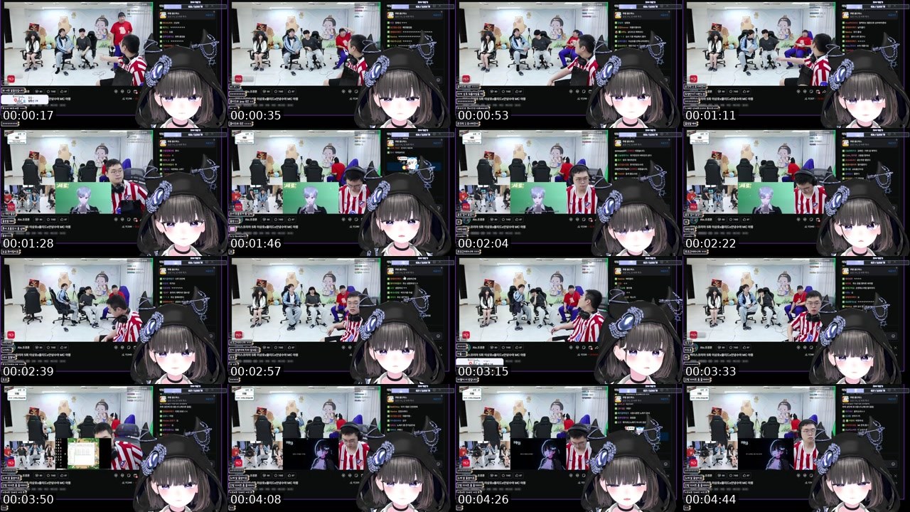 Contact-sheet preview of 치야♡'s SOOP Live recording