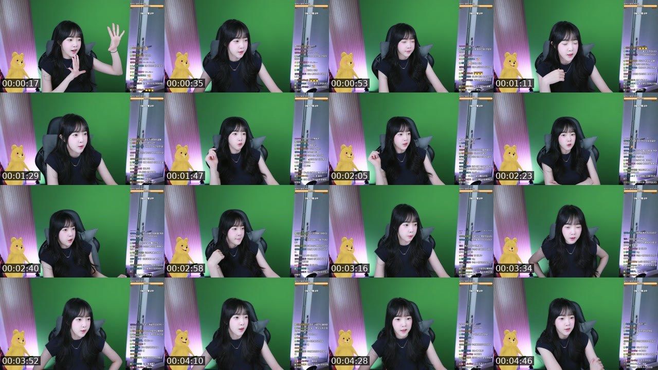 Contact-sheet preview of 임아니's SOOP Live recording