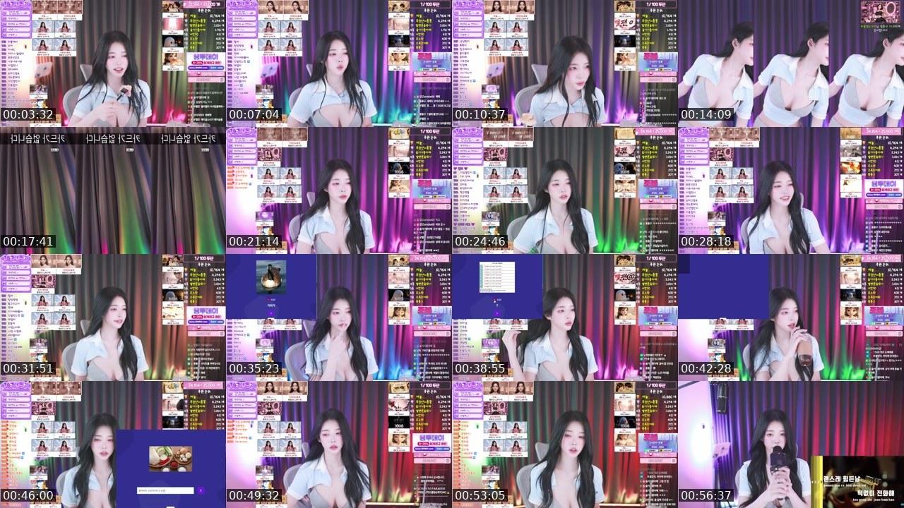 Contact-sheet preview of 서윤슬@'s SOOP Live recording