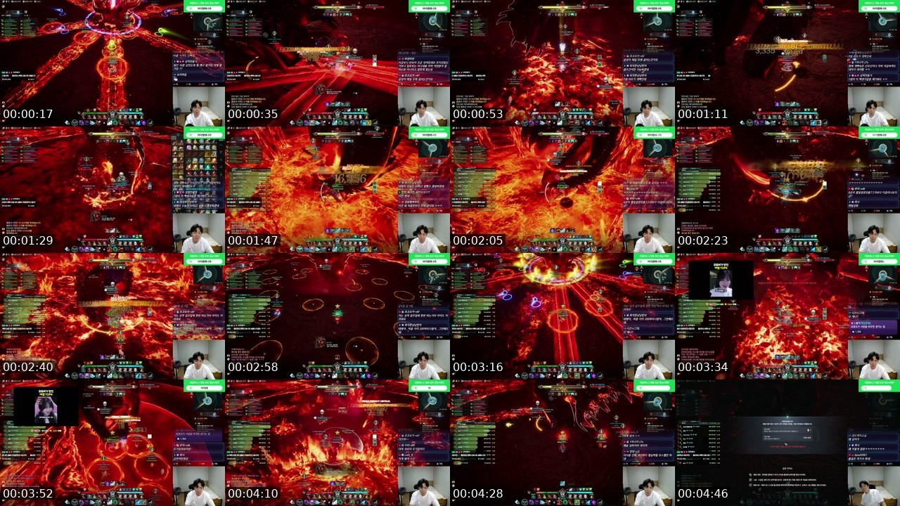 Contact-sheet preview of 겜태평's SOOP Live recording