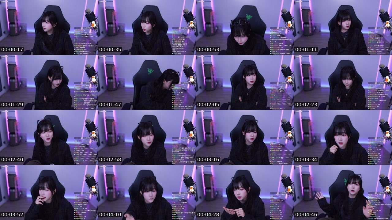 Contact-sheet preview of 쿠빈's SOOP Live recording