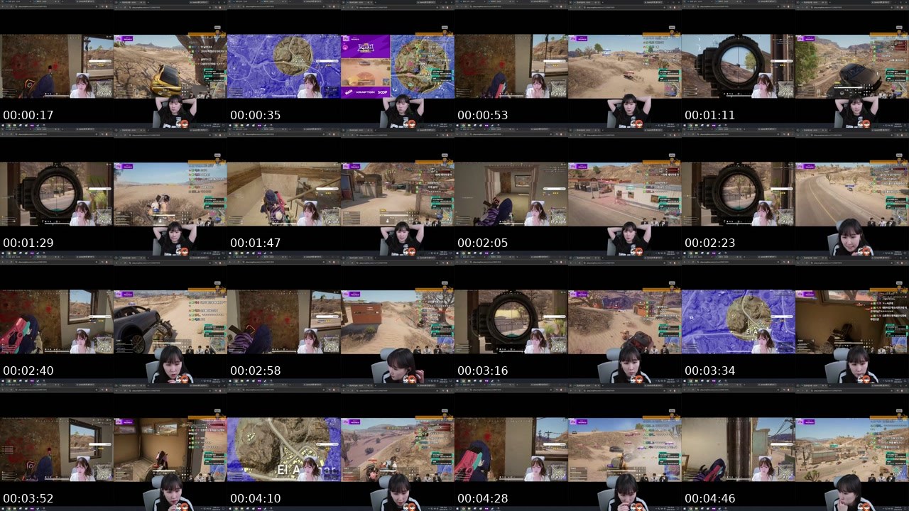 Contact-sheet preview of 박나닝's SOOP Live recording