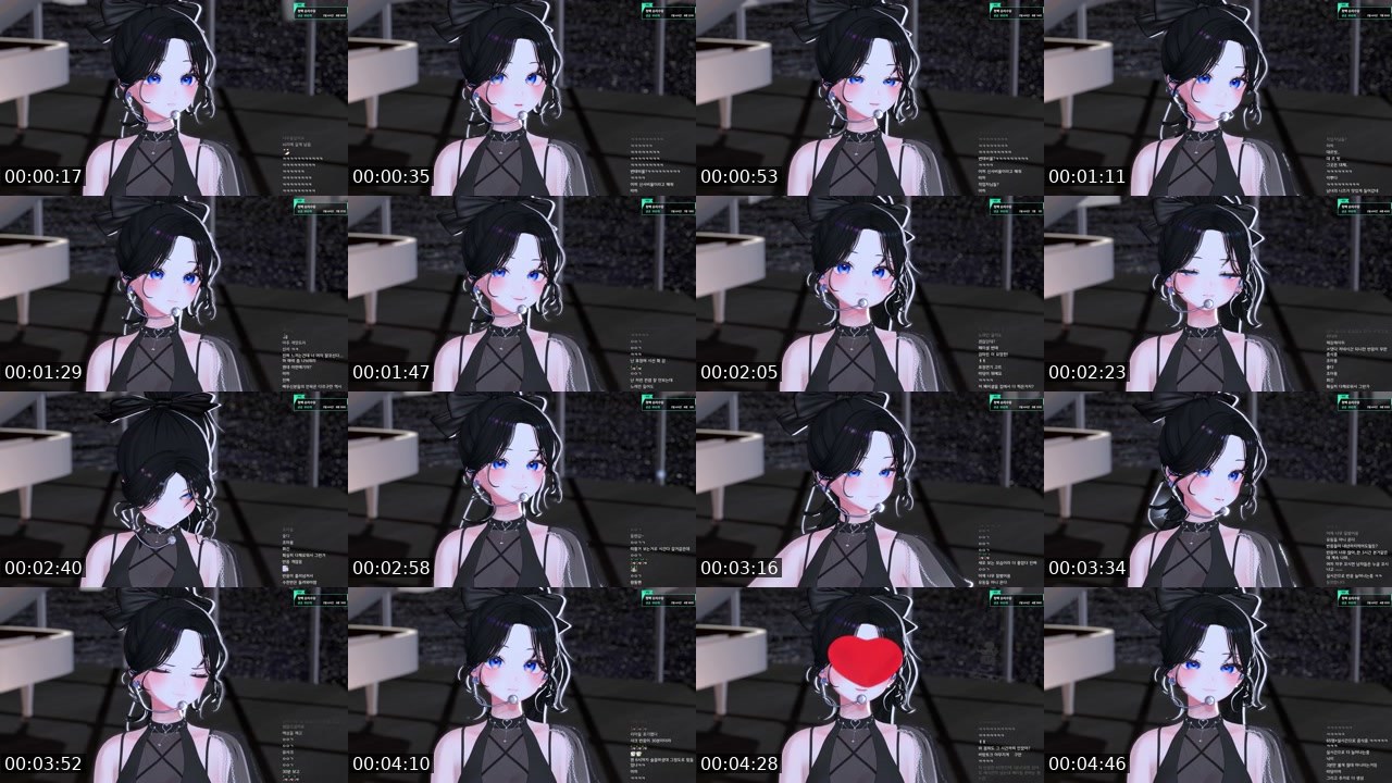 Contact-sheet preview of 따린's SOOP Live recording