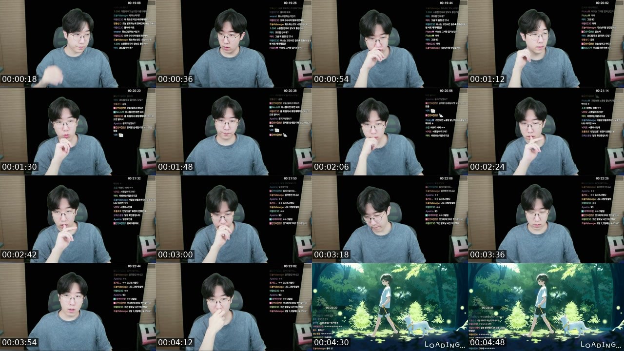 Contact-sheet preview of 강만식's SOOP Live recording