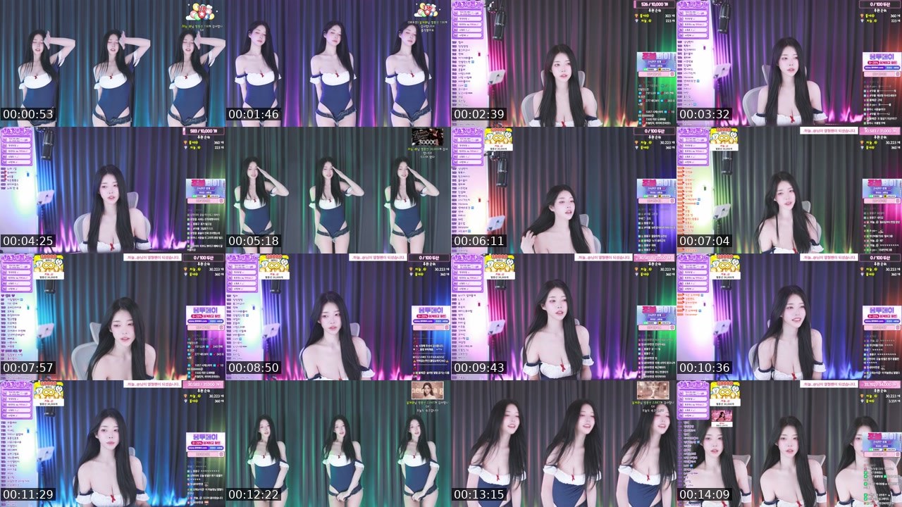 Contact-sheet preview of 서윤슬@'s SOOP Live recording