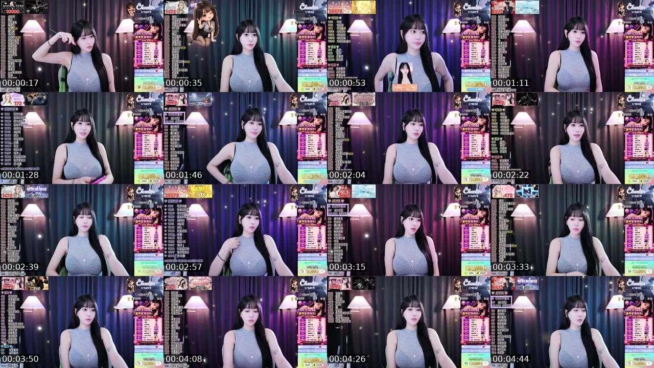 Contact-sheet preview of 채빈♡'s SOOP Live recording